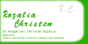 rozalia christen business card